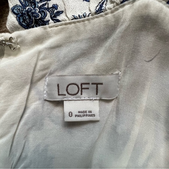 LOFT Trellis Garden Floral Sleeveless Wide Leg Jumpsuit size 0 - Picture 16 of 17